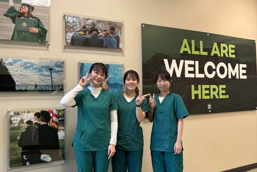 長庚科大學生前往美國東密西根大學攻讀護理系雙聯學位。 長庚科大/提供